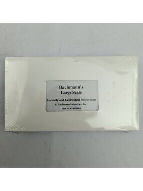 Bachmann Train large Scale Assembly & Lubrication Instructions VHS Tape SEALED